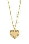 Estella Bartlett Cubic Zirconia Heart Pendant Necklace In Gold