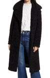 Sam Edelman Teddy Bear Long Coat In Black