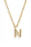 Baublebar Fiona Initial Pendant Necklace In Gold N