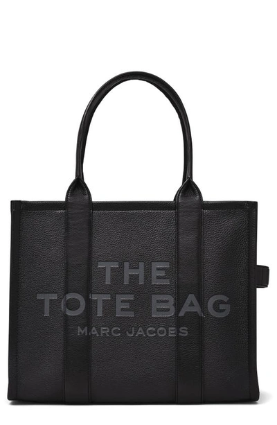Marc Jacobs The Large Leather Tote Bag In Black