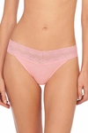 Natori Intimates Bliss Perfection One-size Thong In Pink Icing