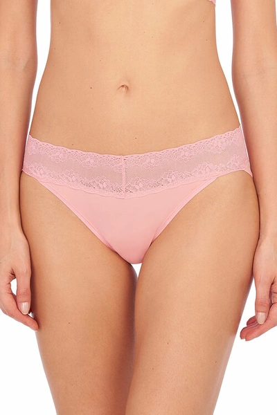 Natori Intimates Bliss Perfection Soft & Stretchy V-kini Panty Underwear In Pink Icing