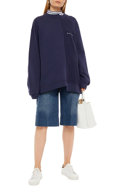 Etre Cecile Printed French Cotton-terry Sweatshirt In Blue