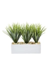 Nearly Natural Vanilla Grass Artificial Plants In Rectangular Planter In Green