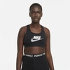 Nike Futura Gx Dri-fit Swoosh Medium Support Sports Bra In Black In Black