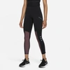 Nike Dri-fit Adv Run Division Epic Luxe Women's Mid-rise 7/8 Running Leggings In Black,dark Wine,black