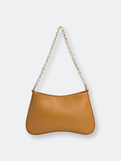Melie Bianco Alaia Camel Small Crossbody In Brown