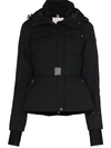 Erin Snow Diana Hooded Belted Recycled Ski Jacket In Black