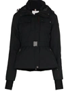 Erin Snow Diana Hooded Belted Recycled Ski Jacket In White,blue