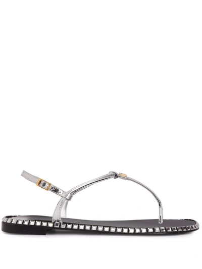 GIUSEPPE ZANOTTI BELLATRIKS T-BAR LEATHER SANDALS