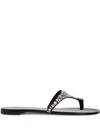 Giuseppe Zanotti Nebula Crystal-embellished Sandals In 黑色