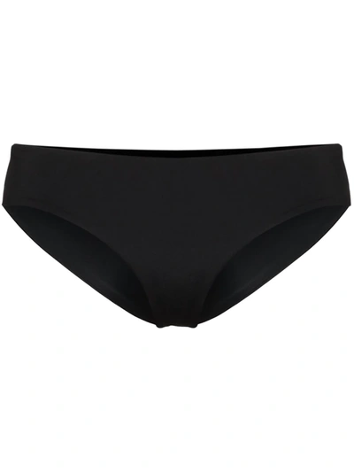Form And Fold The Slate Mid-rise Bikini Bottoms In 黑色