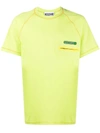 Moschino Logo-patch Cotton T-shirt In Green