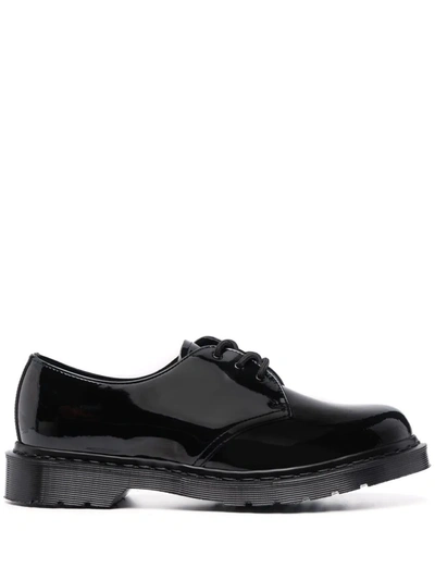 Dr. Martens' Patent Leather Oxford Shoes In Black
