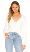 Lovers & Friends Malia V Neck Sweater In Ivory