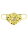 Alice And Olivia Abbi Structured Floral Face Mask In Free Swinging Sunbeam