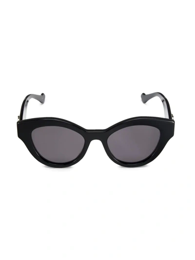 Gucci 52mm Cat Eye Sunglasses In Black