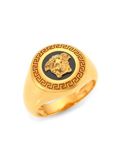 Versace Women's Icon Goldtone & Enamel Ring