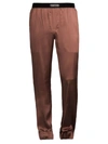 Tom Ford Stretch Silk Pajama Pants In Copper