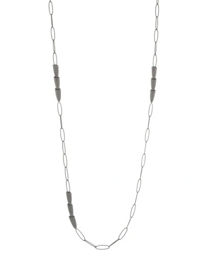 Vhernier Women's Calla Titanium & Diamond Chain Necklace