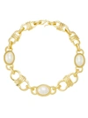 KENNETH JAY LANE WOMEN'S 18K GOLD-PLATED & GLASS PEARL CHAIN NECKLACE,400014803568