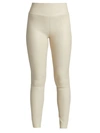 Sprwmn Cropped Stretch-suede Leggings In Off White
