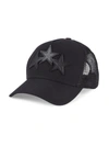 AMIRI MEN'S STAR LEATHER TRUCKER HAT,400014974306