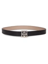 Givenchy 4g Buckle Leather Belt In Black