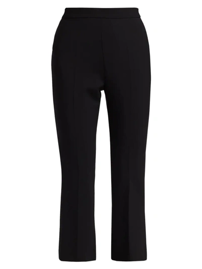 Max Mara Nepeta Cropped Flare Trousers In Black