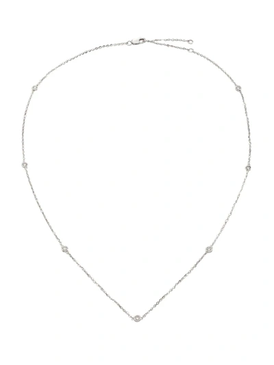 Saks Fifth Avenue Women's 14k White Gold & 0.35 Tcw Diamond Station Necklace