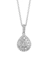 Saks Fifth Avenue Women's 14k White Gold & 1.00 Tcw Diamond Teardrop Pendant Necklace
