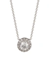 Saks Fifth Avenue Women's 14k White Gold & 0.50 Tcw Diamond Round Pendant Necklace