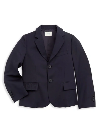 Fendi Kids' Little Boy's & Boy's Wool Blazer In Navy