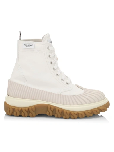 Thom Browne Chelsea Duck Boots In White