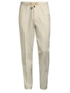 Isaia The Drawcord Pants In Stone