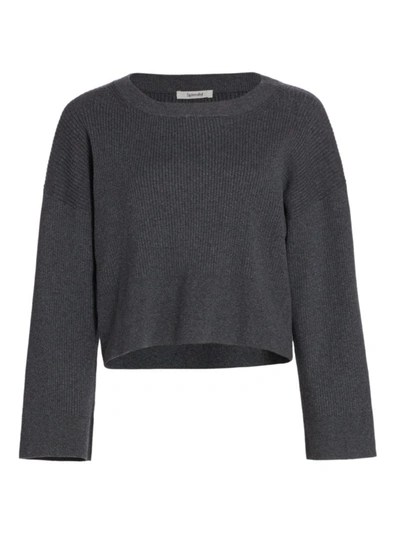 Splendid Rumi Rib-knit Sweater In Heather Charcoal