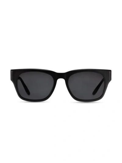Barton Perreira Domino 55mm Rectangle Sunglasses In Matte Black