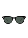 Barton Perreira Cecil 50mm Rectangle Sunglasses In Black Green