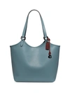 Coach Polished Pebble Leather Everyday Tote In Sage
