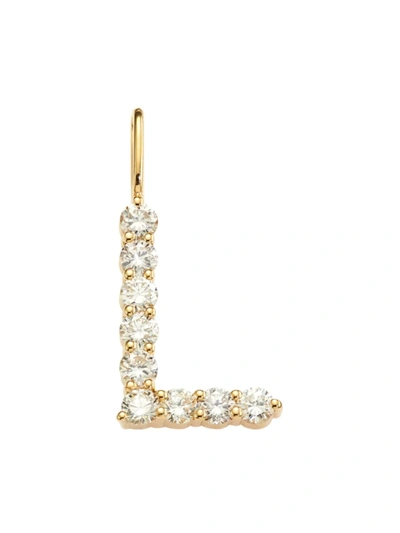 Saks Fifth Avenue Women's 14k Yellow Gold & Diamond Large Initial Charm In Initial L
