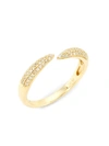 SAKS FIFTH AVENUE WOMEN'S 14K YELLOW GOLD & 0.19 TCW DIAMOND PAVÉ CLAW RING,400015281193