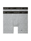 Nike Dri-fit Assorted 2-pack Reluxe Boxer Briefs In Grey