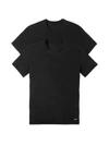 Nike 2-pack Dri-fit Essential Stretch V-neck T-shirt Set In Black