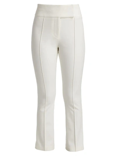 Veronica Beard Jupiter Cotton-blend Twill Bootcut Pants In Off White