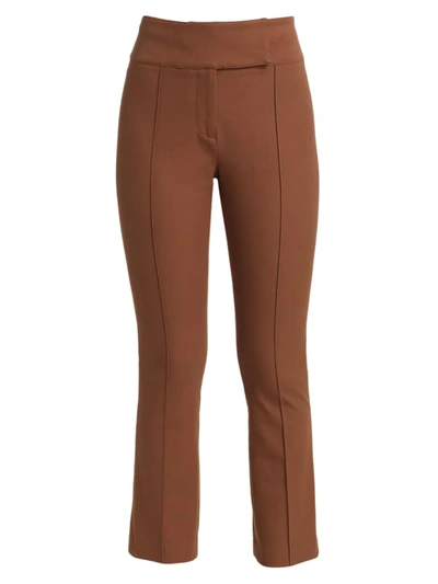 Veronica Beard Jupiter Cotton-blend Twill Bootcut Pants In Cocoa