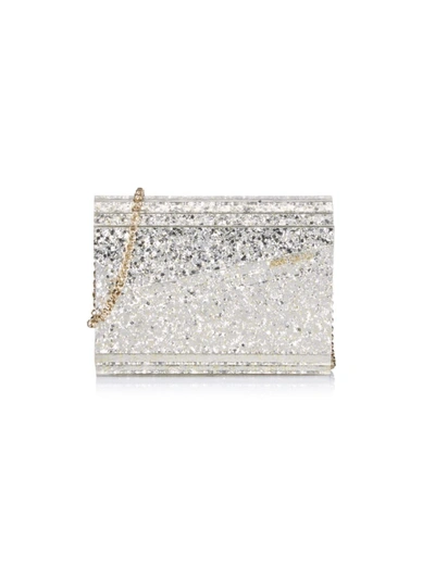 Jimmy Choo Coarse Glitter Candy Crossbody Bag In Champagne