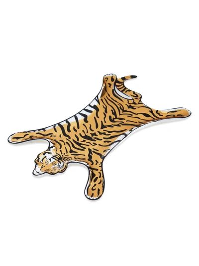 Jonathan Adler Animalia Tiger Shaped Tray In Gold
