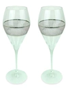 Michael Wainwright Panthera Platinum 2-piece Prosecco Glass Set In Gray