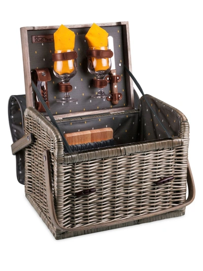 Picnic Time Wine Baskets Kabrio Wine & Cheese Picnic Basket In Gray
