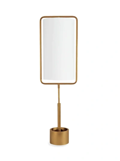 Regina Andrew Geo Rectangle Table Lamp In Brass
